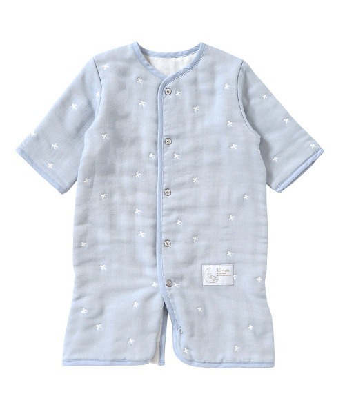 10mois(ディモワ)の「【10mois(ディモワ)】ふくふくガーゼ(6重ガーゼ) 6wayスリーパー mini (新生児ベビー)(ベビーパジャマ/スリーパー・キッズ・ブルー/ピンク・ONE SIZE)」の17枚目の写真