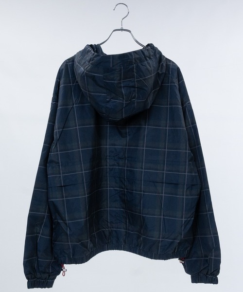 【希少✨】ナイロンジャケット　46 4L シャドーチェック　ブルゾン　ネイビー セール】【13】チェックシェルジャケット（ナイロンジャケット
