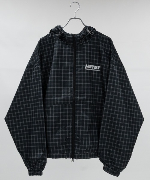 always チェック柄 フード付き ナイロンジャケット M always チェック柄 フード付き ナイロンジャケット M