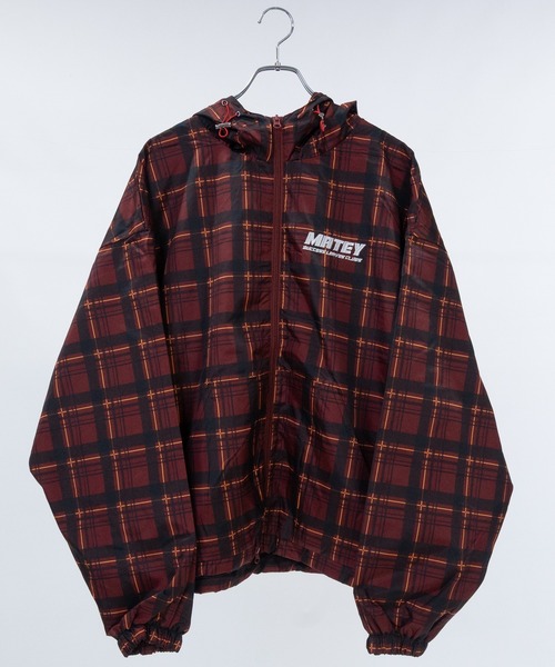 always チェック柄 フード付き ナイロンジャケット M always チェック柄 フード付き ナイロンジャケット M