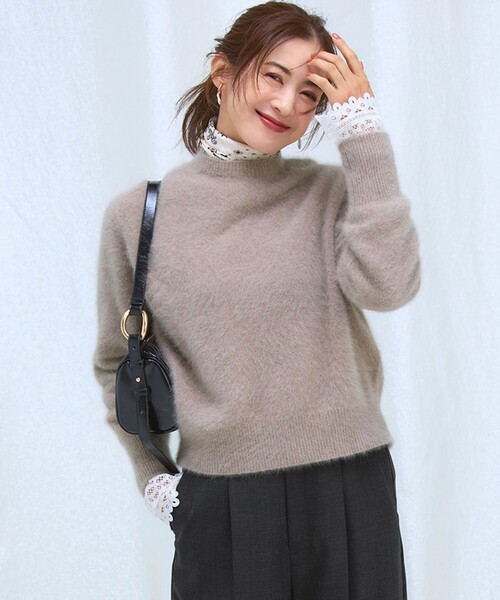 セール】フォックスカシミヤファー ショート丈 ニット（ニット