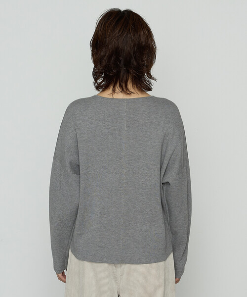 COMME CA Wardrobe（コムサワードローブ）の「14G接結編 ニットプルオーバー（ニット/セーター・レディース・カーキ/グレー・FREE）」の13枚目の写真