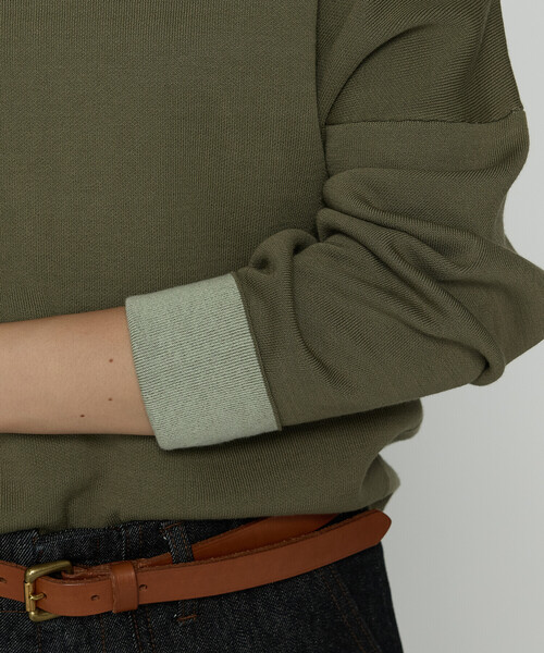 COMME CA Wardrobe（コムサワードローブ）の「14G接結編 ニットプルオーバー（ニット/セーター・レディース・カーキ/グレー・FREE）」の17枚目の写真