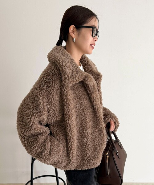 本物✩ムートンコート✩ハイグレード✩柔らか✩軽い✩ファーコート✩ベージュ系 本物✩ムートンコート✩ハイグレード✩柔らか✩軽い✩ファーコート