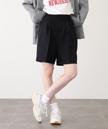 ヘザーエステルタックハーフパンツ