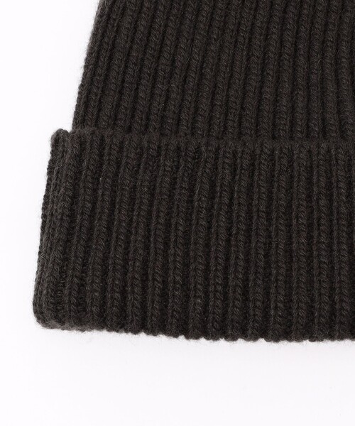 Johnstons of Elgin（ジョンストンズオブエルガン）の「Johnstons of Elgin カシミヤ リブニットキャップ（ニットキャップ/ビーニー・メンズ・グレー/ネイビー/ブラック/キャメル・FREE）」の6枚目の写真