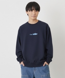 GLAZOS | 【毛玉になりにくい】I 'm ロゴフロントプリントトレーナー(スウェット)