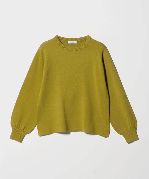 A DAY IN THE LIFE UNITED ARROWS（アデイインザライフユナイテッドアローズ）の「ラメ パフスリーブニット ‐ウォッシャブル‐＜A DAY IN THE LIFE＞（ニット/セーター・レディース・オフホワイト/イエロー/パープル/ライトグレー・FREE）」の4枚目の写真