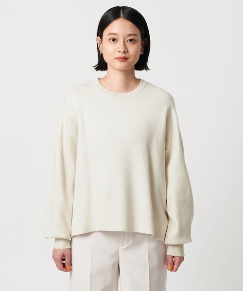 A DAY IN THE LIFE UNITED ARROWS（アデイインザライフユナイテッドアローズ）の「ラメ パフスリーブニット ‐ウォッシャブル‐＜A DAY IN THE LIFE＞（ニット/セーター・レディース・オフホワイト/イエロー/パープル/ライトグレー・FREE）」の10枚目の写真