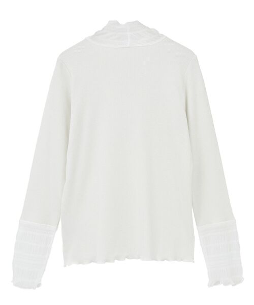 Petit fleur（プチフルール）の「・Petit Fleur チュールキリカエラメリブタートル（Tシャツ/カットソー・レディース・オフホワイト/杢グレー/ブラック/アイボリー・FREE）」の14枚目の写真