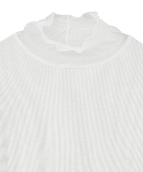 Petit fleur（プチフルール）の「・Petit Fleur チュールキリカエラメリブタートル（Tシャツ/カットソー・レディース・オフホワイト/杢グレー/ブラック/アイボリー・FREE）」の13枚目の写真