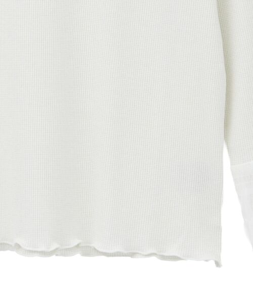 Petit fleur（プチフルール）の「・Petit Fleur チュールキリカエラメリブタートル（Tシャツ/カットソー・レディース・オフホワイト/杢グレー/ブラック/アイボリー・FREE）」の11枚目の写真