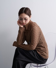 NOEYEDIA（ノーアイディア）の「【NOEYEDIA】リムレス サングラス/メガネ NE-473 ユニセックス レクタングル カラーレンズ 韓国 Y2K ストリート（サングラス）」