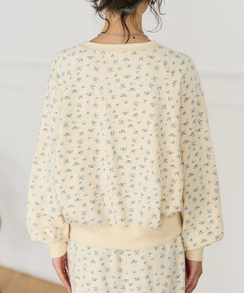 セール】＜セットアップ対応＞フラワー プリントスウェット／小花柄