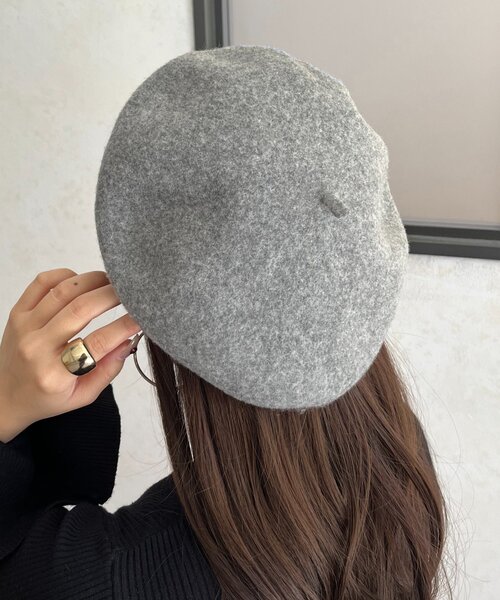 prose verse(プロズヴェール)の「シンプルベレー帽(ハンチング/ベレー帽・レディース・ブラウン/グレー/ブラック・FREE)」の3枚目の写真
