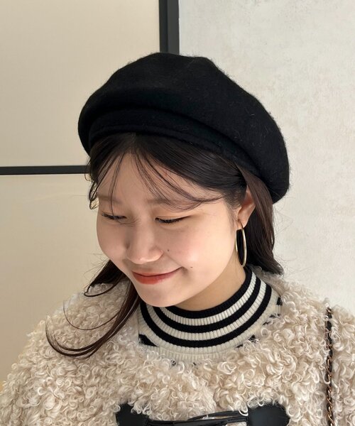 prose verse(プロズヴェール)の「シンプルベレー帽(ハンチング/ベレー帽・レディース・ブラウン/グレー/ブラック・FREE)」の6枚目の写真