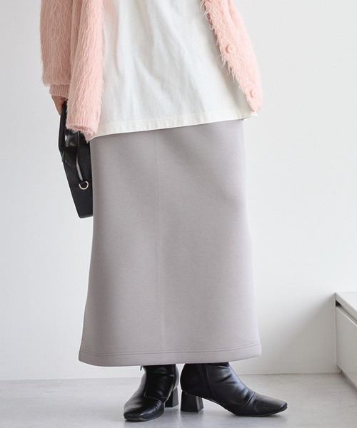 AMERICAN HOLIC（アメリカンホリック）の「ダンボールポンチスカート（スカート・レディース・チャコールグレー/グレイッシュベージュ/グレー系その他/ブラック・S/L/M）」の4枚目の写真