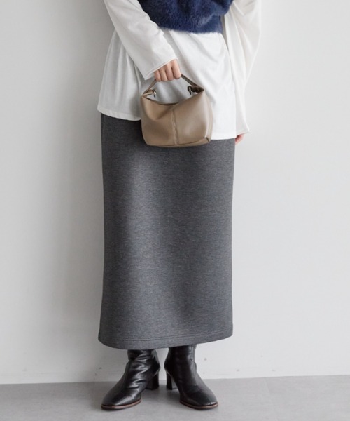 AMERICAN HOLIC（アメリカンホリック）の「ダンボールポンチスカート（スカート・レディース・チャコールグレー/グレイッシュベージュ/グレー系その他/ブラック・S/L/M）」の3枚目の写真