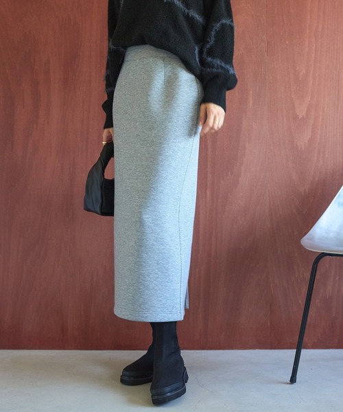 AMERICAN HOLIC（アメリカンホリック）の「ダンボールポンチスカート（スカート・レディース・チャコールグレー/グレイッシュベージュ/グレー系その他/ブラック・S/L/M）」の12枚目の写真