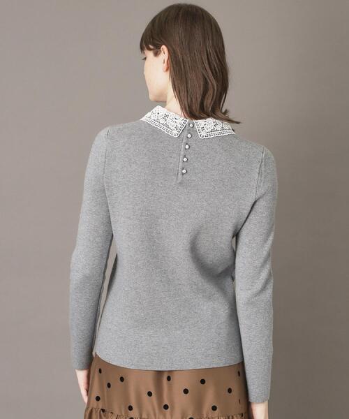 DRESSTERIOR(ドレステリア)の「2WAYレースカラーニット(ニット/セーター・レディース・ネイビー/ベージュ/ダークグレー・38/36/34)」の9枚目の写真