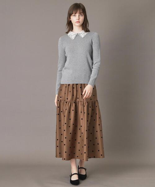 DRESSTERIOR(ドレステリア)の「2WAYレースカラーニット(ニット/セーター・レディース・ネイビー/ベージュ/ダークグレー・38/36/34)」の10枚目の写真