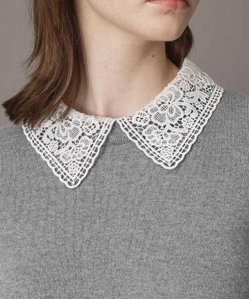 DRESSTERIOR(ドレステリア)の「2WAYレースカラーニット(ニット/セーター・レディース・ネイビー/ベージュ/ダークグレー・38/36/34)」の11枚目の写真