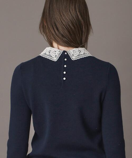 DRESSTERIOR(ドレステリア)の「2WAYレースカラーニット(ニット/セーター・レディース・ネイビー/ベージュ/ダークグレー・38/36/34)」の19枚目の写真
