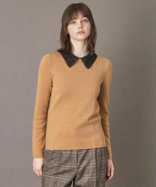 DRESSTERIOR(ドレステリア)の「2WAYレースカラーニット(ニット/セーター・レディース・ネイビー/ベージュ/ダークグレー・38/36/34)」の22枚目の写真