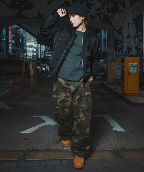 improves(インプローブス)の「刺しゅう MA-1スカジャン(スカジャン・メンズ・ブラック/カーキ・LARGE/MEDIUM/X-LARGE)」の7枚目の写真