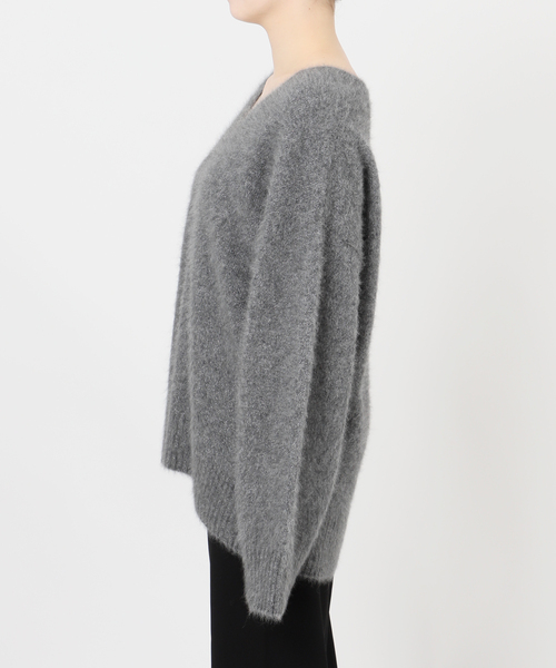 AP STUDIO（エーピーストゥディオ）の「フォックスブレンドラメVネックプルオーバー（ニット/セーター・レディース・ブラック/チャコールグレー・FREE）」の10枚目の写真