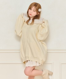 apres jour | ファー付きニットパーカー(パーカー)