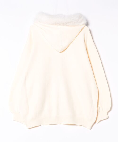 apres jour（アプレジュール）の「ファー付きニットパーカー（パーカー・レディース・アイボリー/グレー/ベージュ・X-LARGE/フリー）」の10枚目の写真