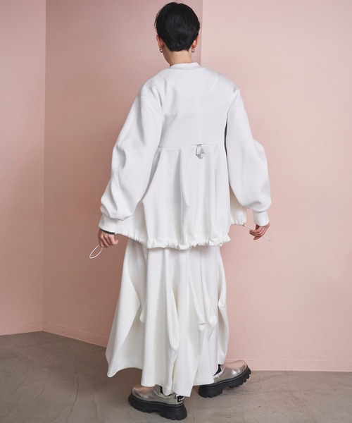 OMMO（オーエムエムオー）の「FLASK PATTERN VOLUME SK（スカート・レディース・ブラック/ホワイト・36/38）」の9枚目の写真