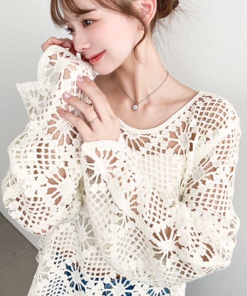 45r鍵針ニット Crochet ☆ Crochet PART 2 Floral Boat Neck Sweater Tutorial - YouTube