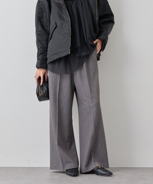 un dix cors（アンディコール）の「《美シルエット》T/Rストレッチパンツ（スラックス・レディース・チャコールグレー/ブラウン/ネイビー・FREE）」の2枚目の写真