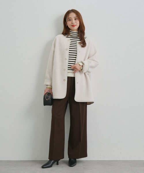 un dix cors（アンディコール）の「《美シルエット》T/Rストレッチパンツ（スラックス・レディース・チャコールグレー/ブラウン/ネイビー・FREE）」の8枚目の写真