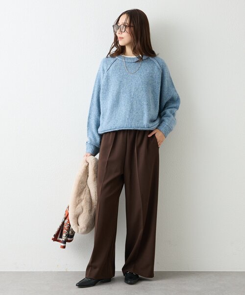 un dix cors（アンディコール）の「《美シルエット》T/Rストレッチパンツ（スラックス・レディース・チャコールグレー/ブラウン/ネイビー・FREE）」の9枚目の写真