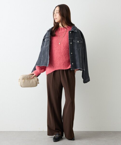 un dix cors（アンディコール）の「《美シルエット》T/Rストレッチパンツ（スラックス・レディース・チャコールグレー/ブラウン/ネイビー・FREE）」の11枚目の写真