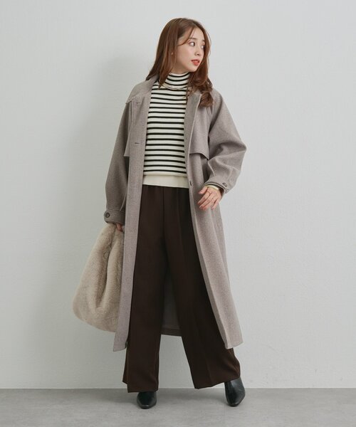 un dix cors（アンディコール）の「《美シルエット》T/Rストレッチパンツ（スラックス・レディース・チャコールグレー/ブラウン/ネイビー・FREE）」の14枚目の写真