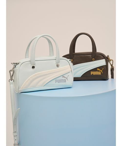 SNIDEL（スナイデル）の「【SNIDEL×PUMA】SQUARE MICRO GRIP BAG（ハンドバッグ・レディース・ライトブルー/ブラウン・F）」の3枚目の写真