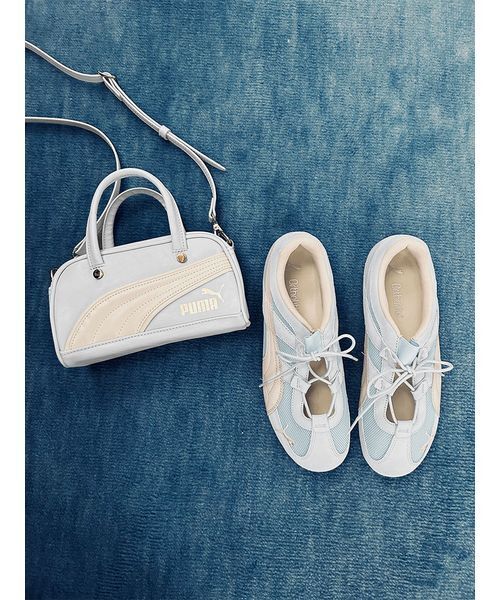 SNIDEL（スナイデル）の「【SNIDEL×PUMA】SQUARE MICRO GRIP BAG（ハンドバッグ・レディース・ライトブルー/ブラウン・F）」の10枚目の写真