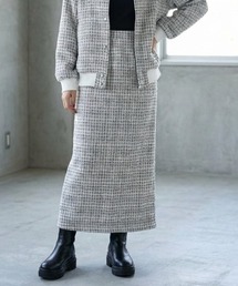 DIP IN CHOCOLATE（ディップインチョコレート）の「【セットアップ対応可】ツイードスカート【DIP IN CHOCOLATE】（スカート）」