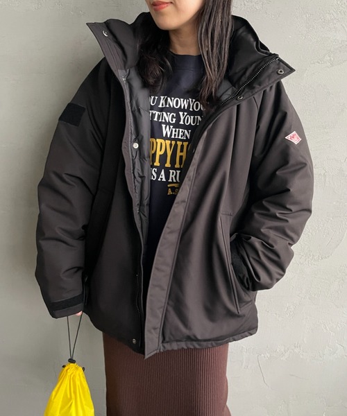 DANTON/ダントン] アーミー フーデッド ダウンジャケット（ダウン