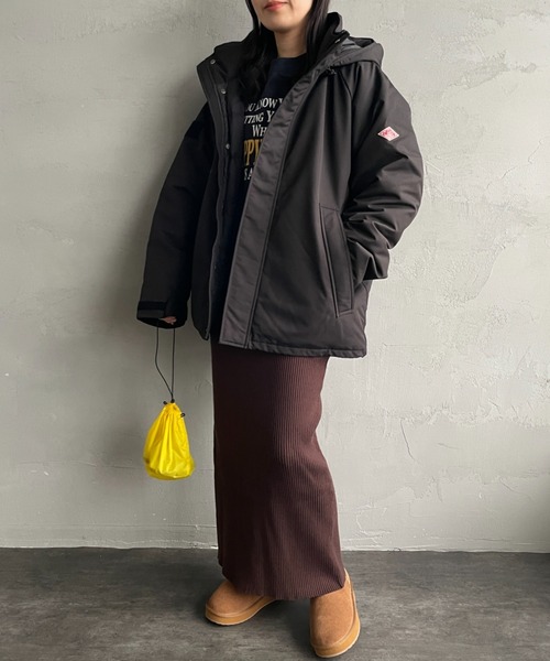 DANTON/ダントン] アーミー フーデッド ダウンジャケット（ダウン