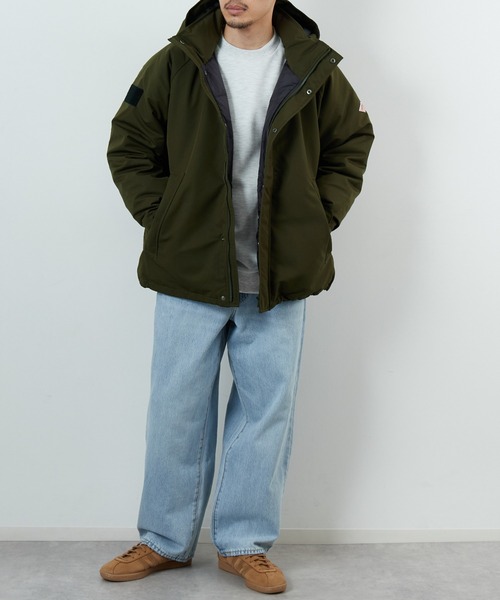 DANTON/ダントン] アーミー フーデッド ダウンジャケット（ダウン