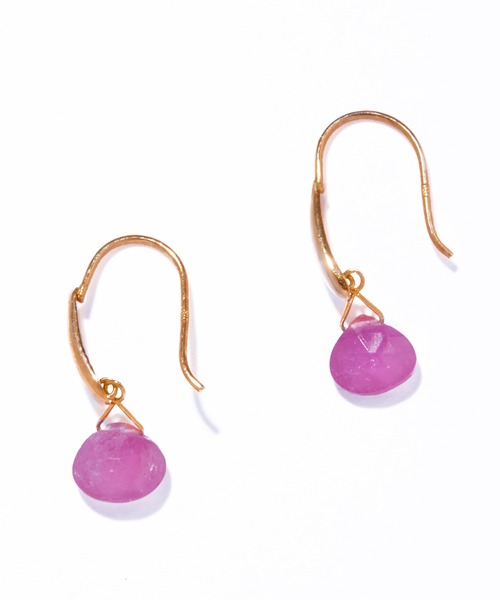 les bonbon(ルボンボン)の「【les bon bon】serendip ruby pierce/セレンディップ ルビー ピアス BOB844(ピアス(両耳用)・レディース・ゴールド・FREE)」の5枚目の写真