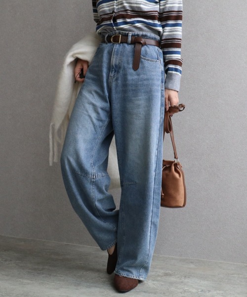 zena(ジェナ)の「デニムバレルレッグパンツ(デニムパンツ・レディース・ケミカルウォッシュ・M/L/S)」の16枚目の写真