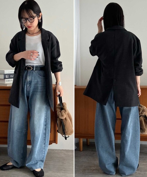 zena(ジェナ)の「デニムバレルレッグパンツ(デニムパンツ・レディース・ケミカルウォッシュ・M/L/S)」の18枚目の写真