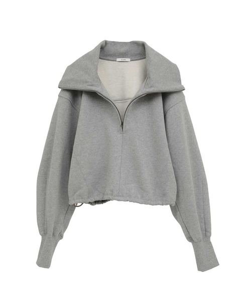 CLANE/クラネ】HALF ZIP SHORT TOPS/ハーフジップショートトップス