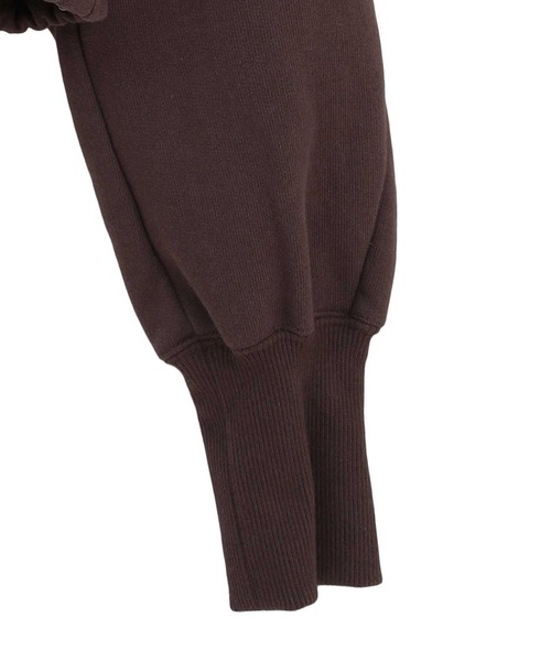 CLANE（クラネ）の「【CLANE/クラネ】HALF ZIP SHORT TOPS/ハーフジップショートトップス/スウェット（スウェット・レディース・ブラウン/ホワイト/グレー・FREE）」の8枚目の写真